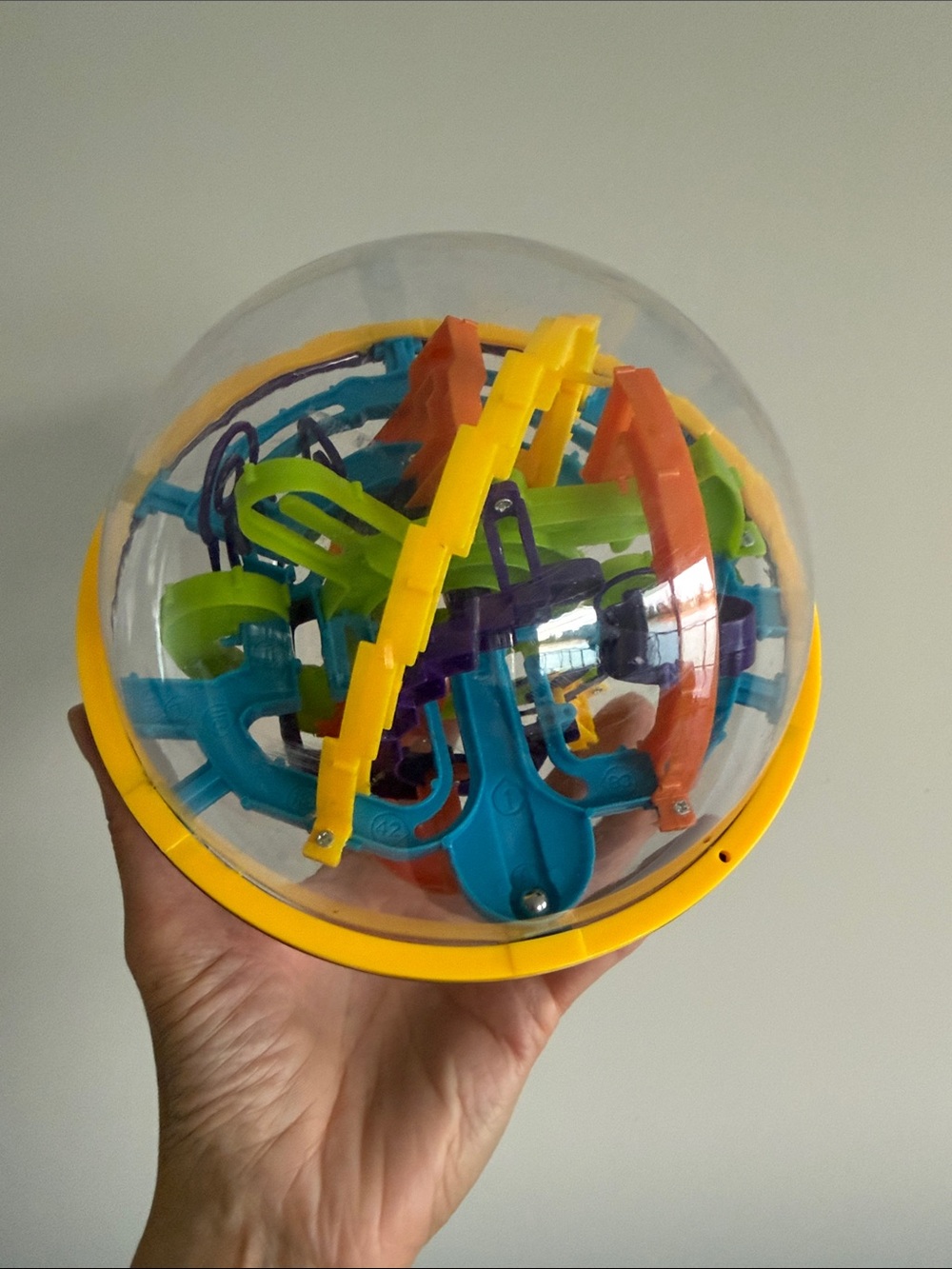 Perplexus 3D Maze Puzzle Ball Toy in Yellow, Blue, Green & Orange